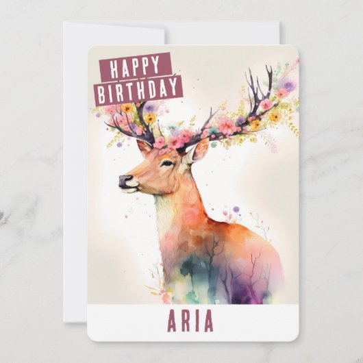 Spring vibes Herten Verjaardag Kaart (Voorkant)
