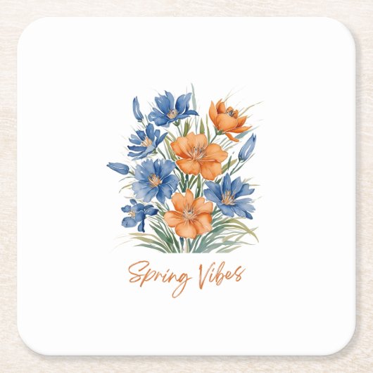 Spring VIbes Kartonnen Onderzetters (Voorkant)