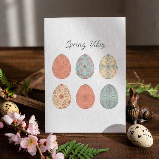 Spring Vibes - Paas Kaart met bloemmotief E