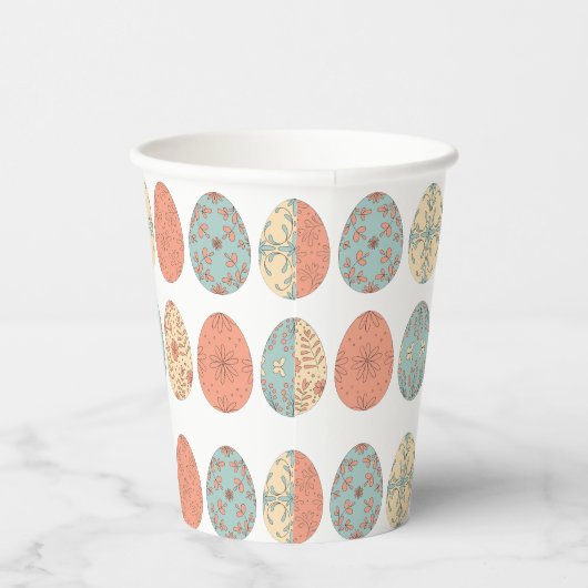 Spring Vibes - Paaspapier Cup met Bloemen Ei Pa Papieren Bekers (Rechts)
