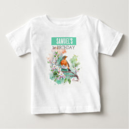Spring Vibes Robin - 1e verjaardag T-shirt