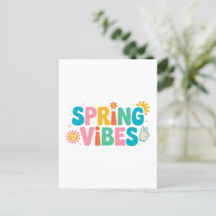 Spring Vibes - Schattigee & kleurrijke seizoensgeb Briefkaart