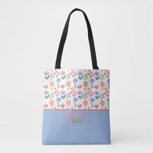 Spring Vibes Sweet Palette Little Flowers Tote Bag (Voorkant)