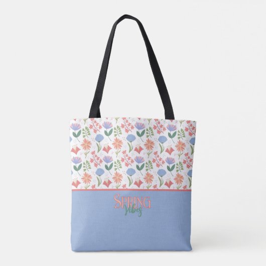 Spring Vibes Sweet Palette Little Flowers Tote Bag (Achterkant)