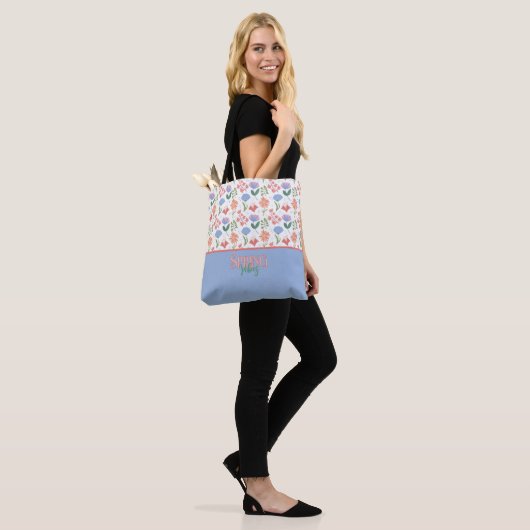 Spring Vibes Sweet Palette Little Flowers Tote Bag (Op model)