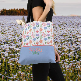 Spring Vibes Sweet Palette Little Flowers Tote Bag