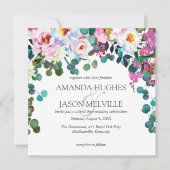 Spring Vibrant Bloom Floral Wedding Kaart (Voorkant)