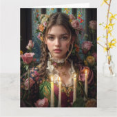 Spring Victoriaans Gothic 2025 Ontwerp 7 Kaart (Gele Bloem)