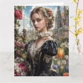 Spring Victoriaans Gothic 2025 Ontwerp 8 Kaart (Gele Bloem)