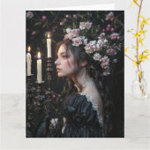 Spring Victoriaans Gothic 2025 Ontwerp 9 Kaart (Gele Bloem)