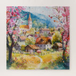 Spring Village Legpuzzel<br><div class="desc">A Watercolour Village in Springtime</div>
