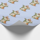 "Spring voor joy!" Corgi-verpakkingspapier Cadeaupapier (Hoek)