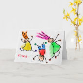 Spring voor Joy Moederdag Kaart (Gele Bloem)