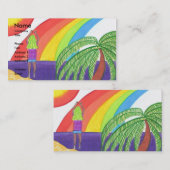 Spring voor Joy! Sjabloon voor visitekaartjes (Voorkant / Achterkant)