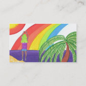 Spring voor Joy! Sjabloon voor visitekaartjes (Achterkant)