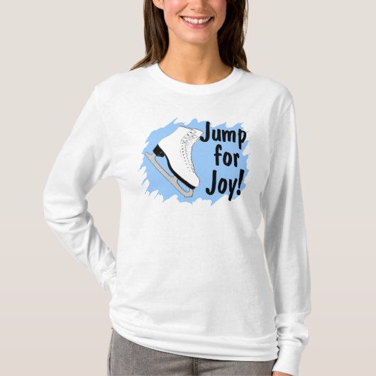 Spring Voor Vreugde Blauwe Schaats T-shirt (Voorkant)