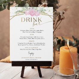 Spring Vrijgezellenfeest Drinken Menu Sign Wildflo Poster