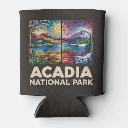 Spring vs Autumn Acadia National Park Cadeau Blikjeskoeler (Voorkant)