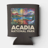 Spring vs Autumn Acadia National Park Cadeau Blikjeskoeler (Achterkant)