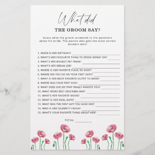 Spring Wat zei de groom tegen het bruidsspel? (Voorkant)