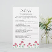 Spring Wat zei de groom tegen het bruidsspel? (Staand voorkant)