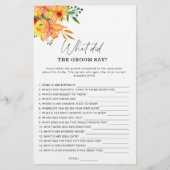 Spring Wat zei de groom tegen het bruidsspel? (Voorkant)