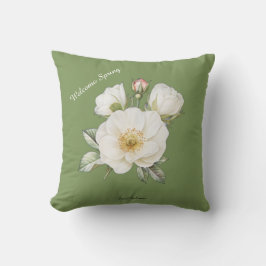 Spring Watercolor Floral Pillow Cover, Custom Kussen