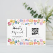 Spring Watercolor Floral RSVP Informatiekaartje (Staand voorkant)