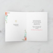 Spring Watercolor Flowers Bible Verse Birthday  Kaart (Binnen)