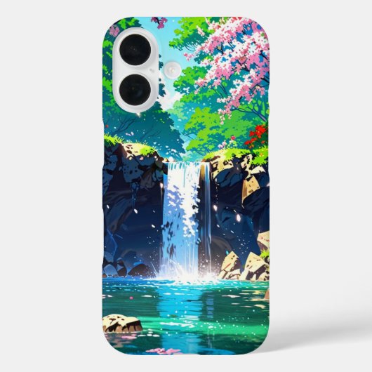 Spring Waterfall - Anime Landschap Case-Mate iPhone Case (Achterkant)