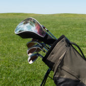 Spring Waterfall Mountain roze bloemen 11 Golfheadcover (Insitu)