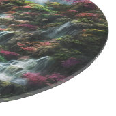 Spring Waterfall Mountain roze bloemen 11 Snijplank (Hoek)