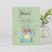 Spring Watering Can Vrijgezellenfeest Kaart (Staand voorkant)