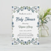 Spring Waterverf Baby shower Kaart (Staand voorkant)