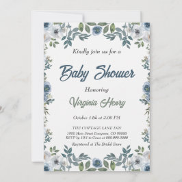 Spring Waterverf Baby shower Kaart