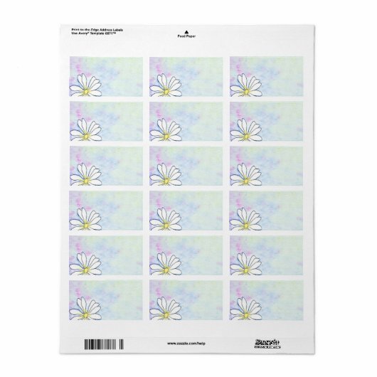 Spring Waterverf Bat Mitzvah Invitation sticker (Full Sheet)