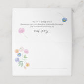 Spring Waterverf Bloemen Trouwplaats Kaarten Plaatskaartje (Buitenkant ongevouwen)