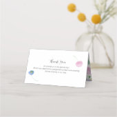 Spring Waterverf Bloemen Trouwplaats Kaarten Plaatskaartje (Achterkant)