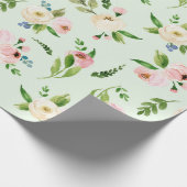 Spring waterverf bloemenbruiloft inpakpapier (Hoek)