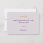 Spring Waterverf Bloemenorchidee Bruidsmeisje Kaart (Achterkant)