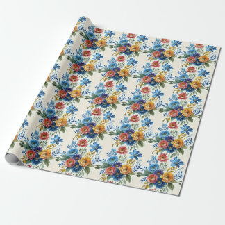 Spring Waterverf Bloemenprint Cadeaupapier