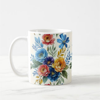 Spring Waterverf Bloemenprint Koffiemok