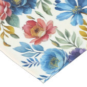 Spring Waterverf Bloemenprint Korte Tafelloper (Hoek)