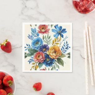 Spring Waterverf Bloemenprint Servet