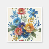 Spring Waterverf Bloemenprint Servet (Voorkant)