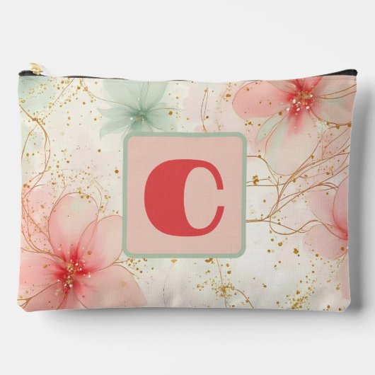 Spring Waterverf Bloementuin Monogram Etui (Voorkant)