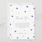 Spring Waterverf Blueberry Boerderij Baby shower Bedankkaart (Voorkant)