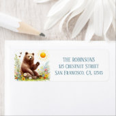 Spring Waterverf Bruin Beer - Retouradres Etiket (Insitu)