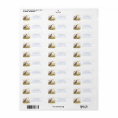 Spring Waterverf Californië Quail retour adres Etiket (Full Sheet)