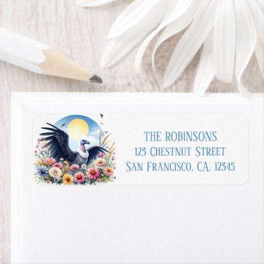 Spring Waterverf Condor retouradres Etiket (Insitu)